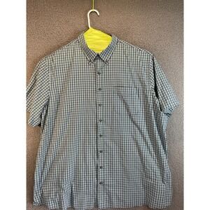 HARBOR BAY Mens Size 2XLT  PLAID SHIRT Short ‎ Sleeve Button Down